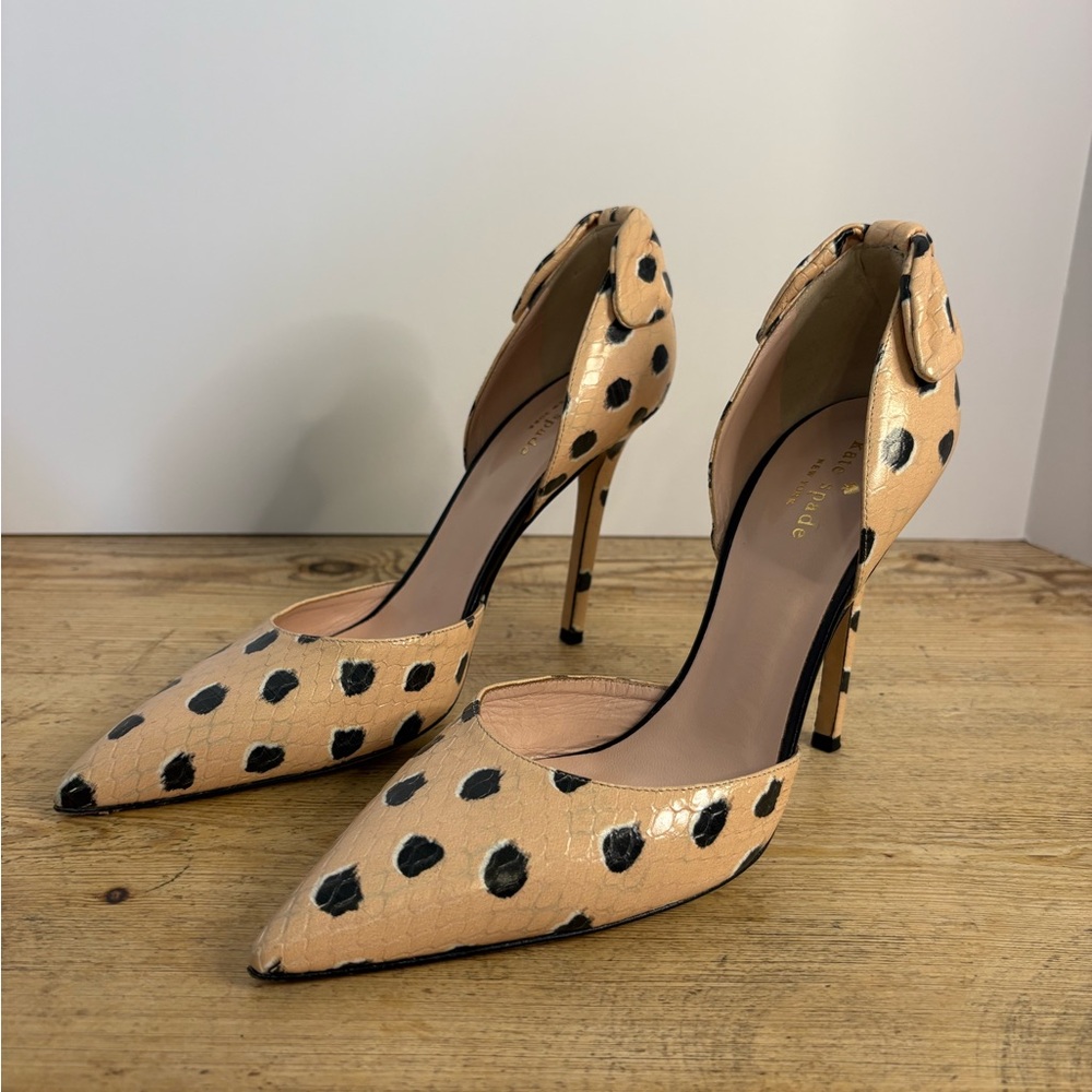 Kate Spade New York Lula d’Orsay Snakeskin Heels